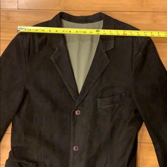 Barneys New York leather jacket black suede men 50 - Picture 5 of 10